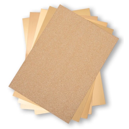 Sizzix zlatý kartónový papier 50ks, veľkosť 29,2 x 20,3 cm