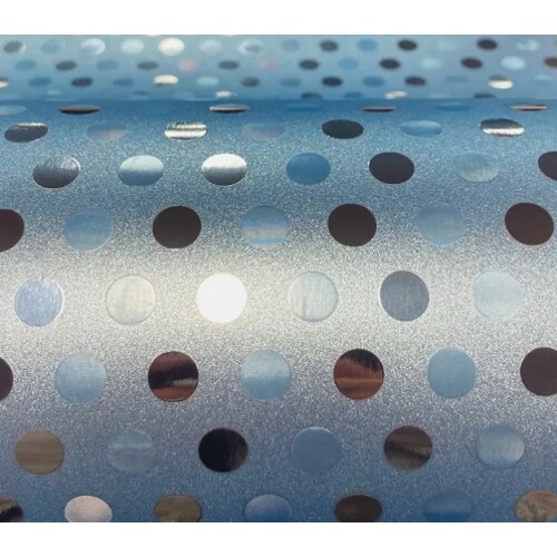 Vinylová fólia Polka Glitter Ligth Blue 20 cm x 30cm