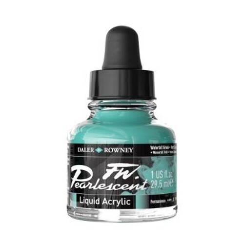 D&R FW  perleťový akrylový 29,5ml, Waterfall Green