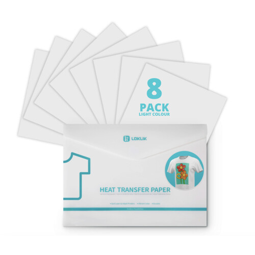 Heat Transfer Paper Sheet Light 8 pcs