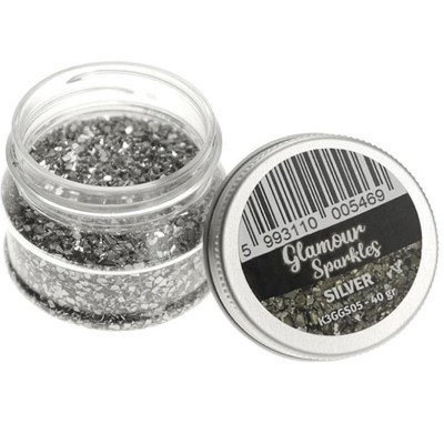 Metalické kamienky glamour Sparkles silver 40g