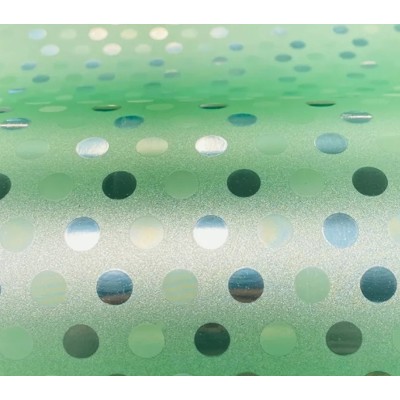 VInylová fólia Polka Glitter Green 20 cm x 30cm