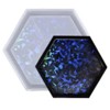 Holografická silikónová forma hexagon podšálka